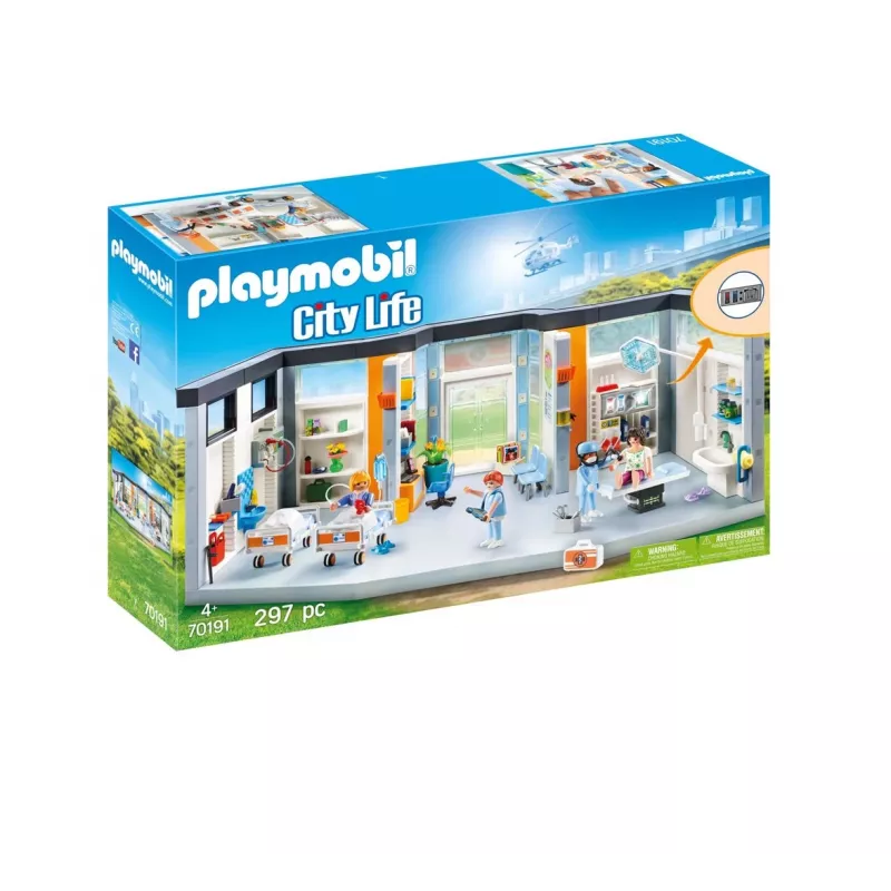 Figura de brincar Playmobil 70191 Ala Hospitalar Mobilada 297 peças