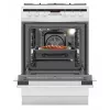 Fogão independente AMICA 617GEH3.33HZpTaDpA(W) PIZZA — placa a gás 4 zonas, forno elétrico 65 L, temporizador eletrónico, branco
