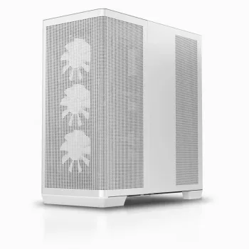 Caixa de PC APNX Midi Tower C1-R-WT-v1 — branca, compatível com ATX/Micro-ATX/Mini-ITX, 3 ventoinhas frontais de 120 mm pré-instaladas, 3 baías de 3,5