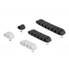Fixador de cabos DeLOCK trapezoidal autoadesivo conjunto combinado 10 unid. preto branco