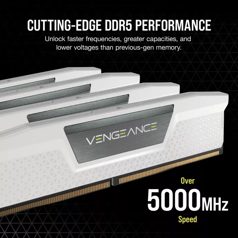 CORSAIR Vengeance DDR5 Kit 48 GB 2 x 24 GB DIMM 288-PIN 3000 MHz PC5-48000 CL30 1,4 V branco (CMK48GX