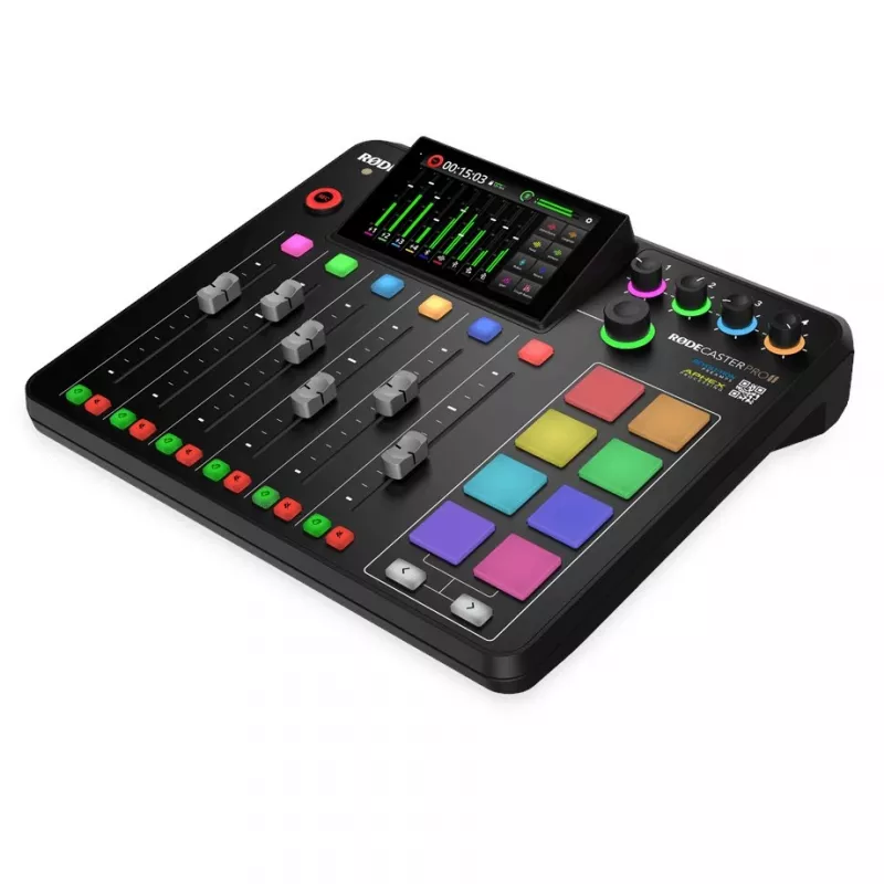 RØDE RØDECaster Pro II estúdio de produção de podcasts, XLR, jack, USB-C, preto
