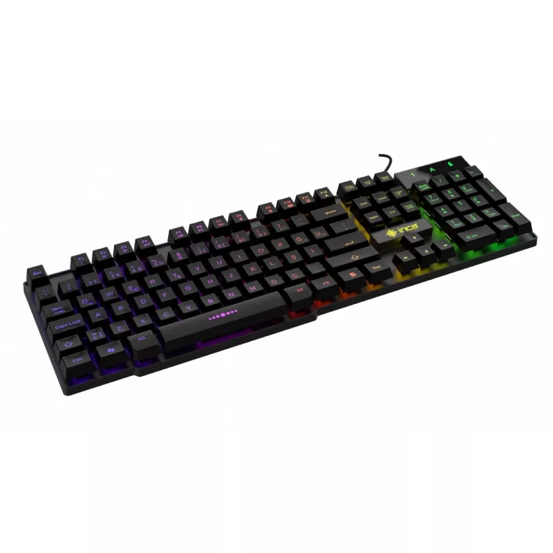 Teclado gaming Incase IKG-446 arco-íris, RGB, layout alemão retail