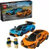 Conjunto LEGO Speed Champions 77238 — Lamborghini Revuelto & Huracán STO, 607 peças, 2 minifiguras, idade recomendada 10+