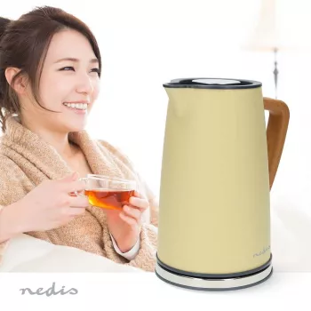 Chaleira elétrica Nedis KAWK510EYW 1,7 L amarelo