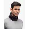 Aquecedor de pescoço Buff multifuncional Sling lã merino pesada — preto, sem costuras, elástico