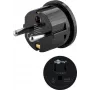 Adaptador de rede Goobay, preto - tomada US/Japão (tipo B, NEMA 5-15, 3 polos) > tipo F (tipo F, CEE 7/4) (45350)