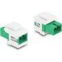 Delock 87120 módulo Keystone SC Simplex fêmea para SC Simplex fêmea, verde/branco