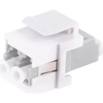 Conector keystone de fibra ótica ShiverPeaks LC-LC duplex bege — modelo 08-10204
