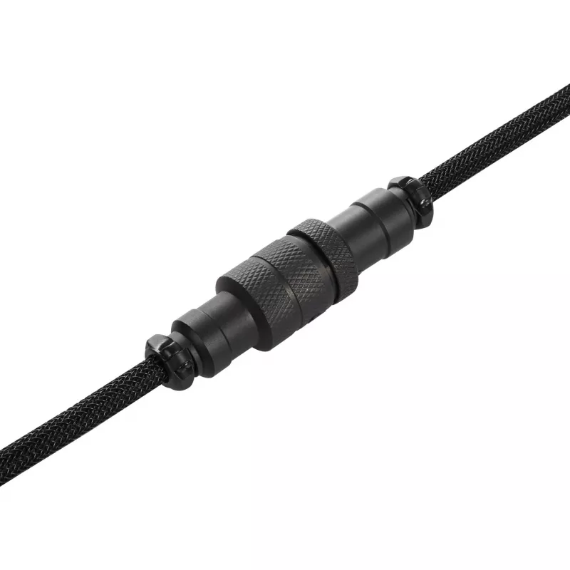 Sharkoon SGK50 Aviator cabo espiral para SKILLER SGK50, de USB-A para USB-C, 1,85 m, titânio/preto