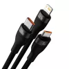 Cabo USB Baseus SUP0003351 1,2 m USB A USB C/Micro USB-A/Lightning preto