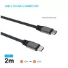 Cabo magnético trançado USB-C para USB-C FIXED FIXDBM-CC2-GR, USB 2.0, revestimento trançado, comprimento fixo, cinzento