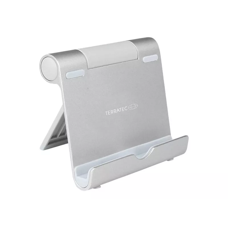 TERRATEC iTab S - Suporte para telemóvel / tablet - alumínio - prateado - suporte de mesa (219727)