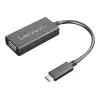 Adaptador de cabo de vídeo Lenovo 4X90M42956 VGA (D-Sub) USB Type-C preto