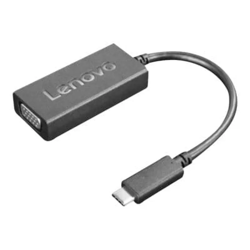 Adaptador de cabo de vídeo Lenovo 4X90M42956 VGA (D-Sub) USB Type-C preto