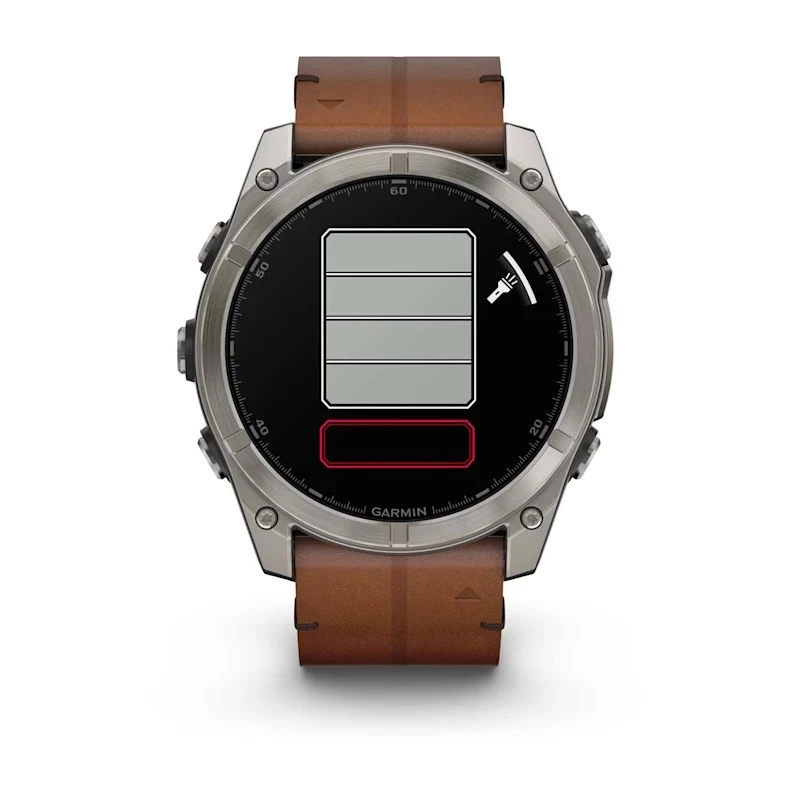 Garmin Fenix 8 3,56 cm (1,4) AMOLED 51 mm Digital 454 x 454 Pixel Ecrã tátil Titânio Wi-Fi GPS (Satélite)
