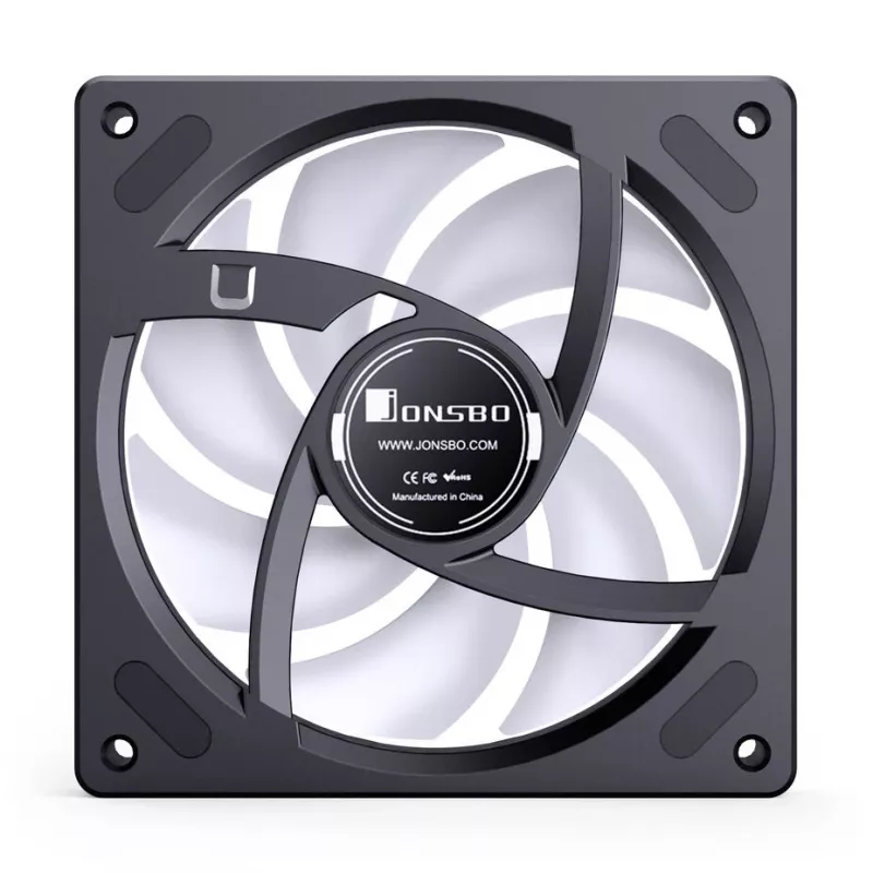 Ventoinha de caixa 120mm PWM ARGB Jonsbo ZB-120 Reverse Blade, preta