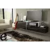Móvel de TV Cama SIGMA 3 180 preto/preto brilhante + branco