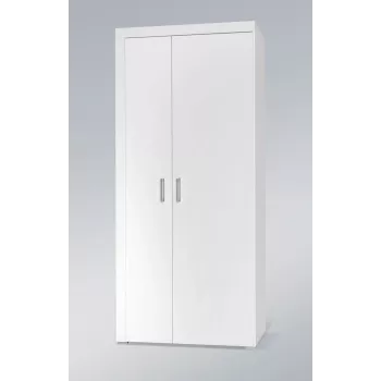 Roupeiro cama meble SAMBA branco/branco brilhante, 900×550×2030 mm, 1 prateleira