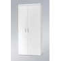 Cama Meble SAMBA 1 BI/BI roupeiro, branco / branco brilhante
