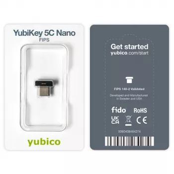 Chave de segurança YubiKey Yubico 5C Nano FIPS 2048-Bit-RSA