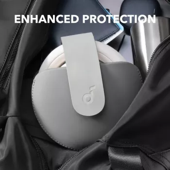 Capa para auscultadores Anker Soundcore Space One Pro com botões metálicos magnéticos, cinzento
