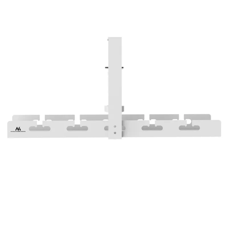 Organizador de cabos para secretária MACLEAN MC-105 W – aço, branco, carga máx. 5 kg, adequado para espessura de mesa 0,5–50 mm