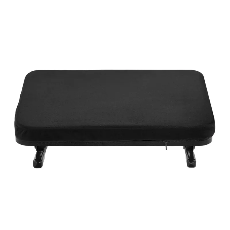 Apoio para os pés MACLEAN MC-460 apoio para os pés ergonómico acolchoado em metal, base antiderrapante, inclinação -20–20°, carga máx. 20 kg, preto