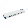 Hub USB-C HYPER HyperDrive Flex HD5200BUGL — 4 portas, azul