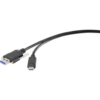 Adaptador de cabo Renkforce RF-3386040 USB 3.2 Type-A USB-C preto (RF-3386040)