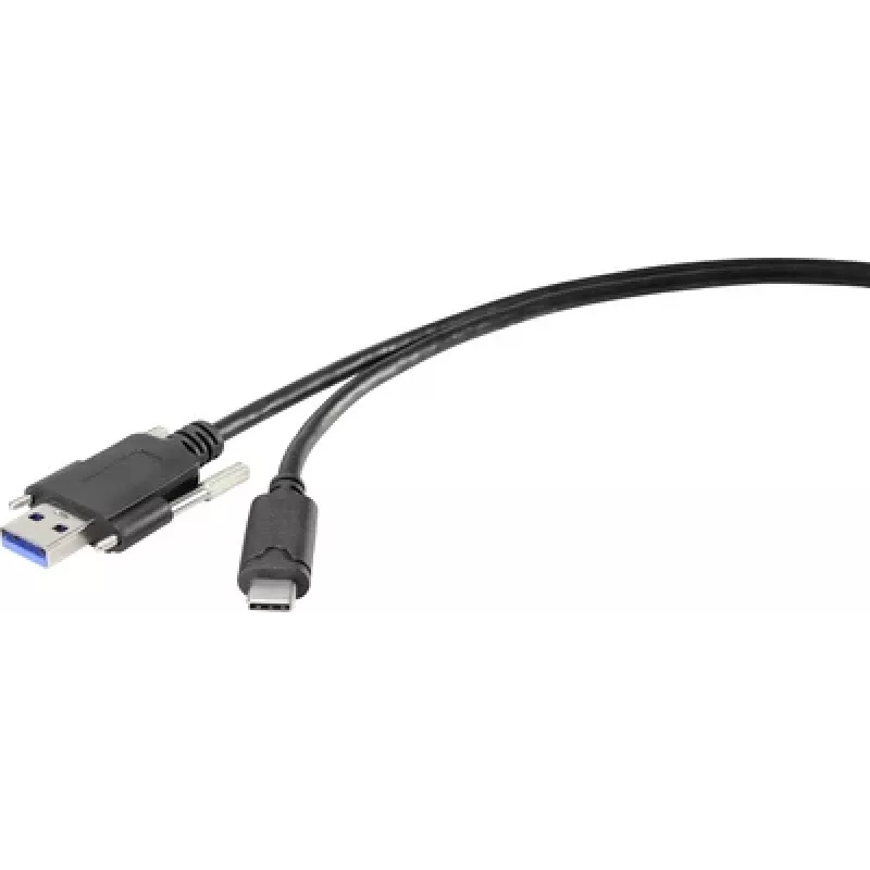 Adaptador de cabo Renkforce RF-3386040 USB 3.2 Type-A USB-C preto (RF-3386040)
