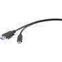 Adaptador de cabo Renkforce RF-3386040 USB 3.2 Type-A USB-C preto (RF-3386040)