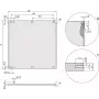 Schroff 20846453 painel frontal, blindável EMC, 6U, 42 HP