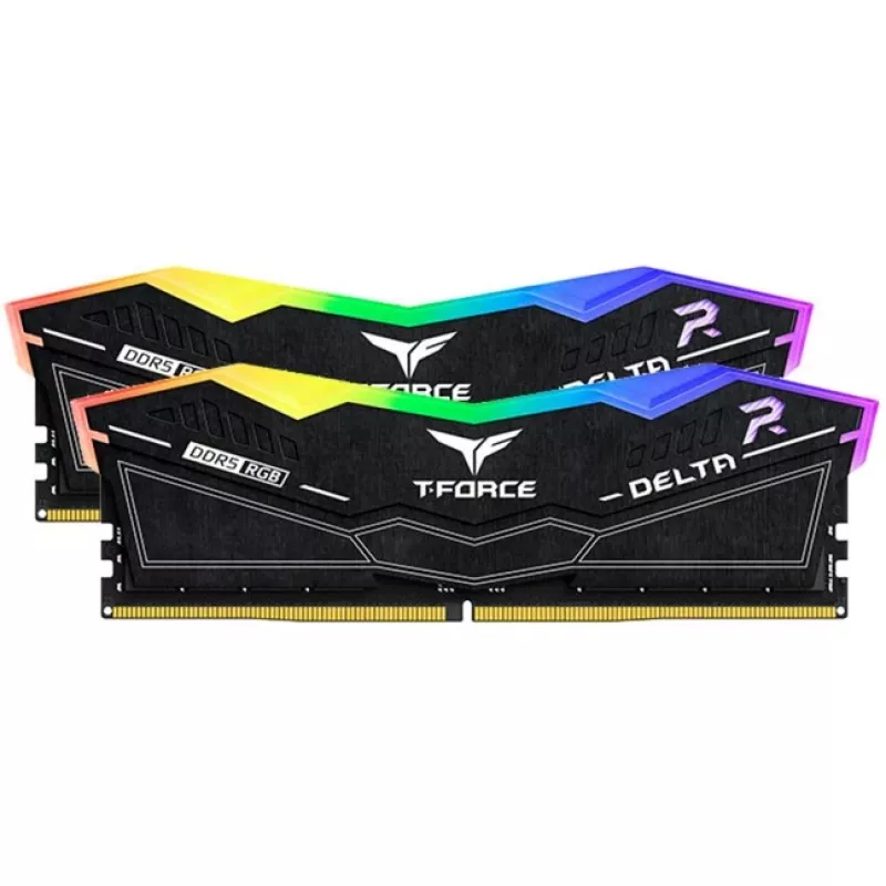DIMM 32 GB DDR5-6400 (2x 16 GB) kit duplo, memória preta, FF3D532G6400HC32ADC01, Delta RGB, INTEL XMP, AMD EXPO