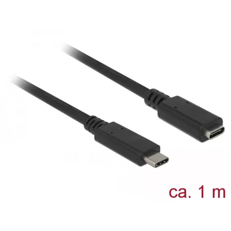 Cabo USB DeLOCK 85533 USB 3.2 Gen 1 1m USB C preto