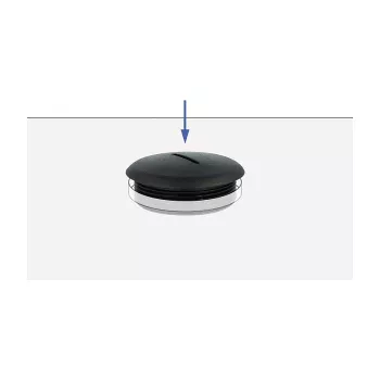 Tampa para tubo DeLOCK 60233 preto nylon