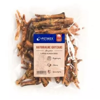Brinquedo de mastigar PETMEX pata de frango 500 g — brinquedo natural de mastigar de frango para cães adultos, 500 g