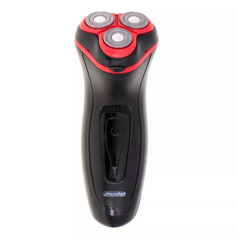 Máquina de barbear Mesko MS 2926 para homem rotativa aparadora preta, vermelha