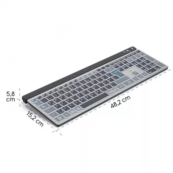 Teclado multi-dispositivo WK-750 preto