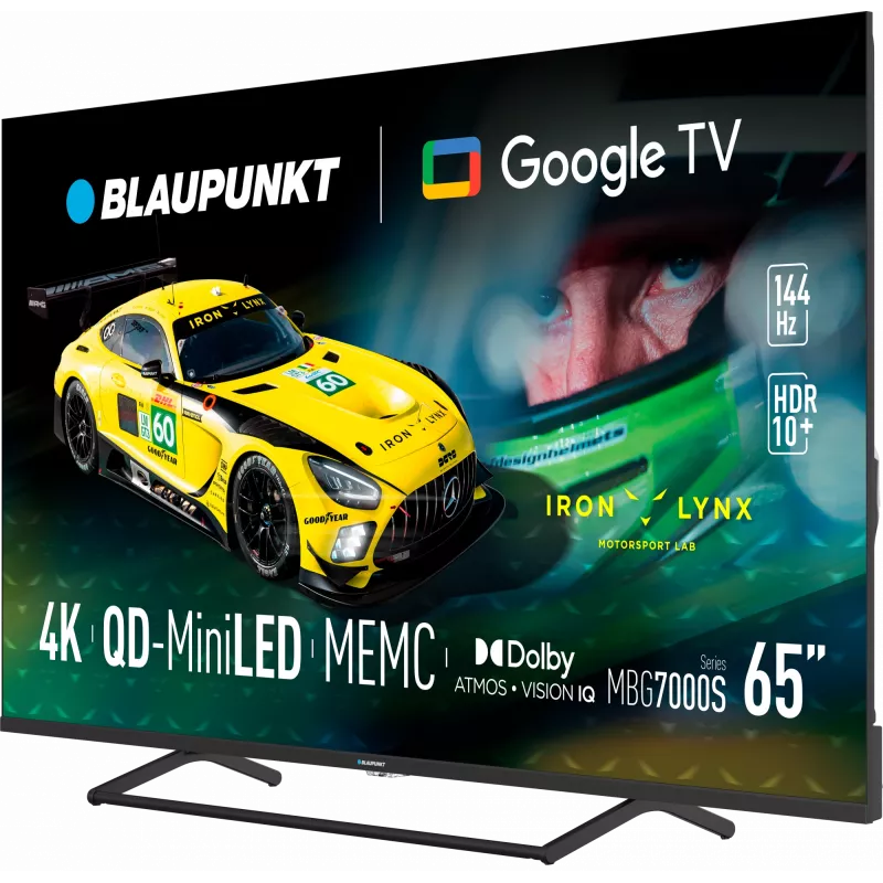 Televisor BLAUPUNKT 65MBG7000S 65 polegadas Mini LED Smart TV Google TV preto, classe energética G