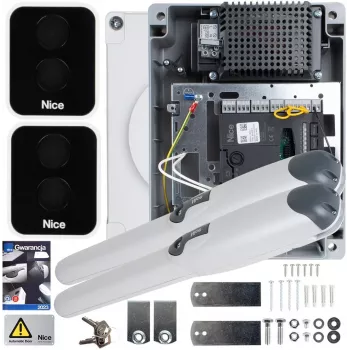 NICE WINGO 3524 24V Kit para portões de batente duplo, sem células fotoelétricas (WINGO3524KCER10)