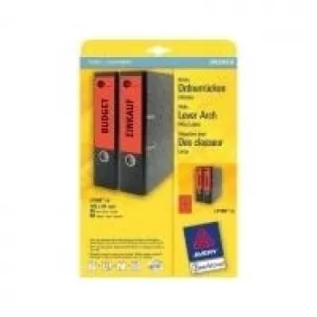 Etiquetas para dossiês Avery L4766-20 Vermelho 192 x 61 mm