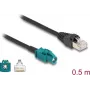 Cabo de rede DELOCK 91371 — HSD Z para RJ-45, contactos dourados, 0,5 m, preto