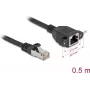Cabo de rede DeLOCK 90774 preto 0,5 m Cat6a S/FTP RJ-45