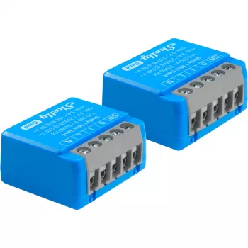 Módulo de relé inteligente compacto Shelly 1 Mini Gen4, 1P 8A, Wi‑Fi/Matter/Zigbee/Bluetooth, 110–240 V (2 unid.)