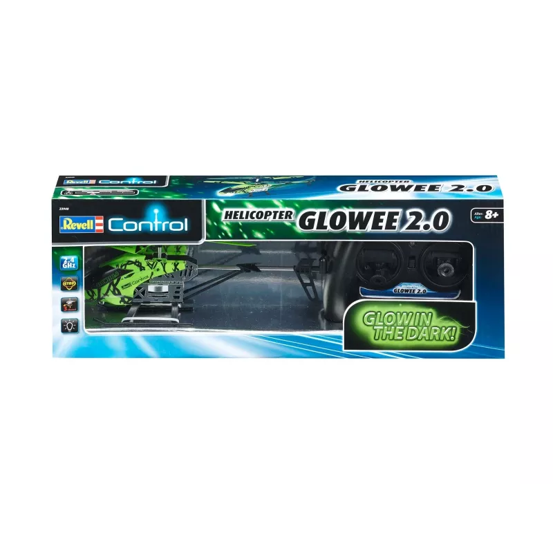 Helicóptero REVELL Revell GLOWEE 2.0 com giroscópio, LiPo 250 mAh, para crianças a partir dos 8 anos
