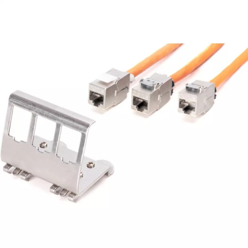 Adaptador Digitus AN-25183 para 3x módulo Keystone aço inoxidável