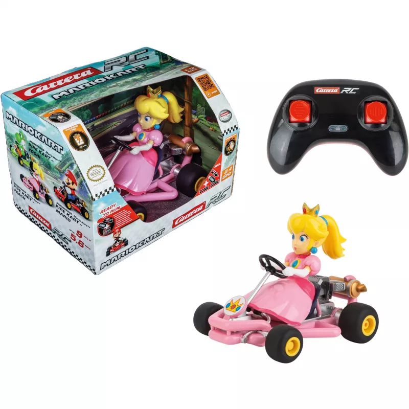 Carrera RC 370200986P Mario Kart Pipe Kart Peach, 2,4 GHz, autonomia da bateria de 30 min, a partir dos 6 anos