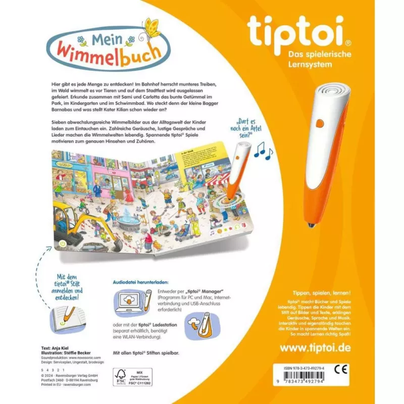tiptoi Mein Wimmelbuch, livro educativo