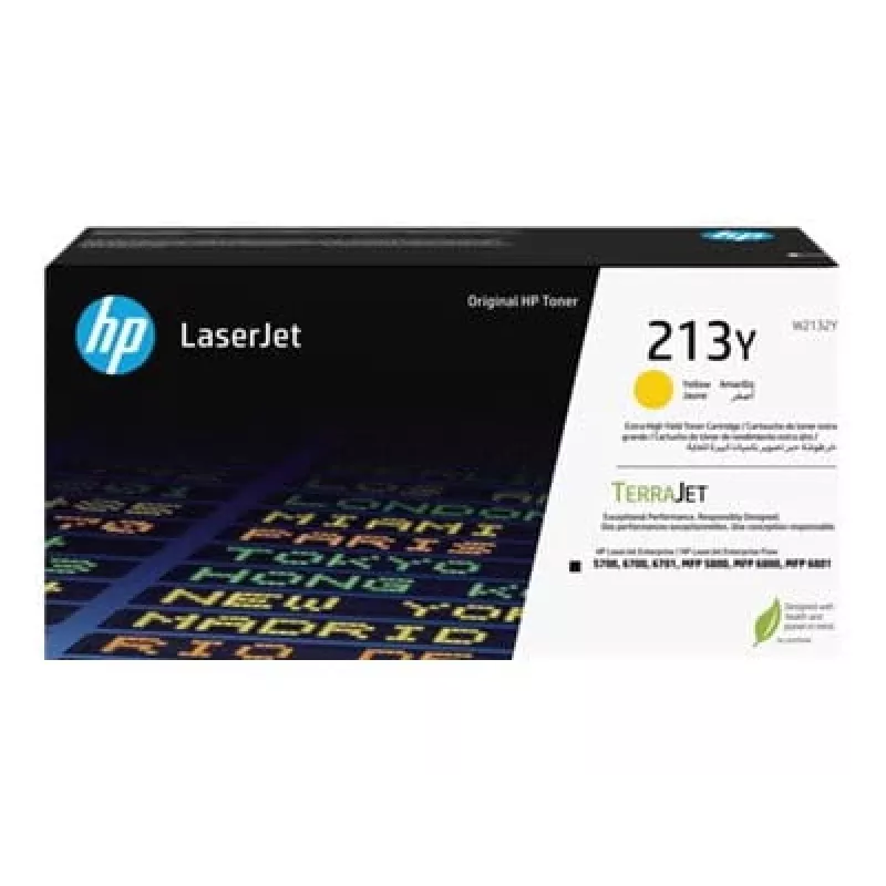 Toner HP 213Y amarelo extra alto rendimento original para LaserJet